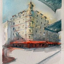 My project in Architectural Sketching with Watercolor and Ink course. Un proyecto de Pintura a la acuarela de Eduardo Rodrigues - 21.04.2020
