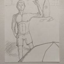 Beach Sele. Fine Arts, and Artistic Drawing project by Ángel Silva - 04.20.2020