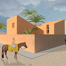My project in Architectural Visualization Using Digital Collage course. 3D, Architecture, and Design project by Alexandra - 04.21.2020