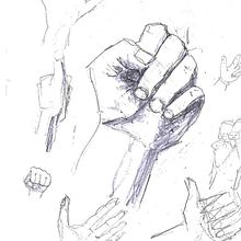 hands.... Drawing project by A. E. - 04.21.2020