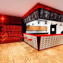 Diseño de interiores para restaurantes: Sirwisaquer Ancestral Pub. Un proyecto de Arquitectura, Diseño e Ilustración arquitectónica de Andrea Rubio Jaramillo - 21.04.2020