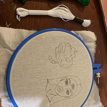 Mi Proyecto del curso: Ilustración de personajes con hilo y aguja. Embroider project by Karime tello - 04.22.2020