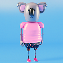 Mr. Koala. Un proyecto de 3D, Diseño 3D, Animación 3D, Dibujo, Diseño y Fotografía de PAULO Gachet - 22.04.2020