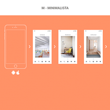 Mi Proyecto del curso: Dirección de arte digital - Startups - M-Minimalista. Un proyecto de Creatividad, Desarrollo de apps, Diseño, Diseño digital y Diseño Web de Richard jaspe - 23.04.2020