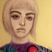 My project in Portrait with Pencil, Color Techniques and Photoshop course. Acr, lic Painting, and Digital Illustration project by Ljubica Bratulic - 04.22.2020