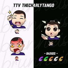 TTV Emotes and Badges. Creativit, Logo Design, and Vector Illustration project by Laura Brunneis - 04.20.2020