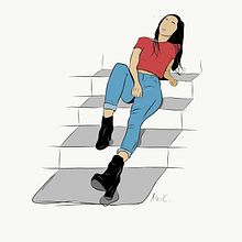 No quise ver la luz que sale de tus ojos cafés  y no quise detenerme a ver tus labios rojos, en verdad no supe cómo hacer para no ignorarte por toda la vida. Encontrarte de nuevo a ti es  un día que  quise tanto. . Un projet de Illustration traditionnelle de Alex Caballero - 23.04.2020