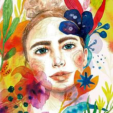 Mi Proyecto del curso: Retrato ilustrado en acuarela. Projekt z dziedziny  Kolaż i Malowanie akwarelą użytkownika Rebeca Koblick de León - 23.04.2020