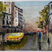 Mi Proyecto del curso: Paisajes urbanos en acuarela Ein Projekt aus dem Bereich Architektur, Bildende Künste, Zeichnung, L, schaftsbau und Aquarellmalerei von carlos canseco - 23.04.2020