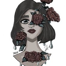 Mujer Florero ilustración hecha en Phosotoshop. Traditional illustration, and Digital Illustration project by Leo Velez - 04.23.2020