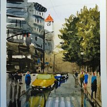 Mi Proyecto del curso: Paisajes urbanos en acuarela. Un proyecto de Paisajismo de marobres - 24.04.2020