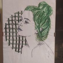 My project in Creation of Embroidered Portraits course. Artistic Drawing, Creativit, and Embroider project by Ilaria Tarquini - 04.23.2020