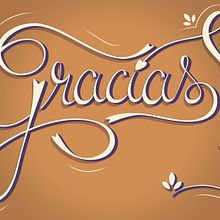 Gracias.. Mi proyecto final del curso los secretos dorados del lettering. Calligraph, Design, and Lettering project by Ariadna Ilacqua - 04.23.2020