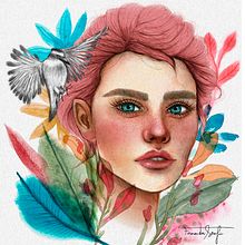 Meu projeto do curso: Retrato ilustrado em aquarela. Un progetto di Illustrazione tradizionale, Belle arti, Pittura, Disegno, Pittura ad acquerello, Disegno di ritratti e Disegno artistico di Fernanda Serafim - 23.04.2020