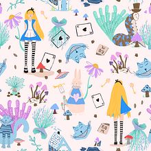 Mi Proyecto del curso: Diseño de patrones ilustrados. Traditional illustration, Pattern Design, Digital Illustration, Printing, and Gouache Painting project by Julia Luciano - 04.24.2020
