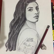 Mi Proyecto del curso: Retrato realista con lápiz de grafito. Portrait Drawing project by Daniela Pinto - 04.24.2020