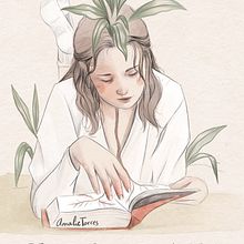 ilustración día del libro. Ilustração tradicional projeto de Amalia Torres - 23.04.2020
