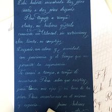 Definitivamente me falta mucha practica, pero fascinada con la caligrafía inglesa. ¡Quiero más! ¡Gracias Bego!. Calligraph project by alevuvu - 04.24.2020