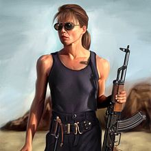 Sarah Connor Terminator 2. Un proyecto de Ilustración digital de Oscar Martinez - 24.04.2020