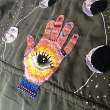 Meu projeto do curso: Design de moda: pintura e bordado em roupas. Fine Arts, Arts, Crafts, Embroider, Sewing, Creativit, Design, Fashion Design, and DIY project by Marcela Valente - 04.24.2020