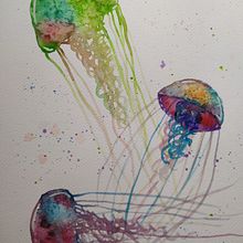 Medusas. Traditional illustration, and Watercolor Painting project by Angela Martin - 04.20.2020