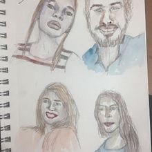 Mi Proyecto del curso: Cuaderno de retratos en acuarela. Un proyecto de Animación de Alexandra Cepeda - 24.04.2020