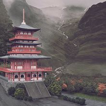 Proyecto del curso: Matte painting cinematográfico Kumano Nachi. Un progetto di 3D, Disegno digitale e Design digitale di Jordi Pujante - 24.04.2020