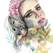 My project in Illustrated Portrait in Watercolor course. Un proyecto de Pintura a la acuarela de Any Dueck - 24.04.2020