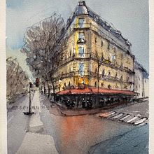 Mi Proyecto del curso: Dibujo arquitectónico con acuarela y tinta Ein Projekt aus dem Bereich Aquarellmalerei von David Pallarès - 25.04.2020