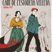 Cartel para el LIX festival concursto "Cant de l'estoreta velleta". Un projet de Illustration traditionnelle, Conception d'affiches , et Dessin numérique de Margarida Riggio - 08.03.2020