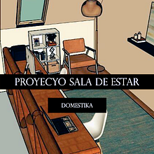 Mi Proyecto: Sala Estar/Oficina. 3D & Interior Design project by Lucía Barrientos - 04.25.2020