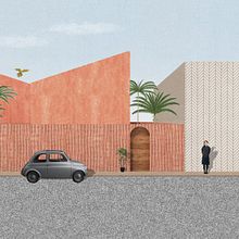 My project in Architectural Visualization Using Digital Collage course. Architectural Illustration project by Luisa Lombardo - 04.26.2020