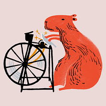 Capivara amoladora. Un progetto di Disegno, Disegno digitale, Illustrazione tradizionale e Illustrazione digitale di Mafalda Maia - 27.03.2020