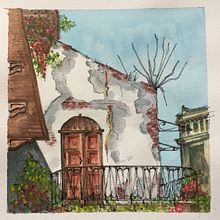 My project in Architectural Sketching with Watercolor and Ink course. Acr, and lic Painting project by Murthy Sudhakar - 04.27.2020