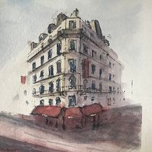 My project in Architectural Sketching with Watercolor and Ink course. Watercolor Painting project by Shane Robson - 04.27.2020