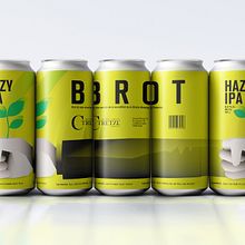 Diseño etiqueta Brot Hazy Ipa. Graphic Design, and Digital Illustration project by Roger Castro - 03.20.2019