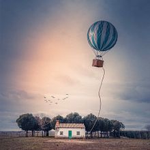 El Globo / Home - Montaje Digital. Un progetto di Arte concettuale, Fotografia artistica, Fotografia digitale, Stor, telling, Belle arti, Composizione fotografica, Correzione del colore, Direzione artistica, Fotografia, Fotografia per Instagram, Fotografia pubblicitaria, Gestione di un portfolio, Illuminazione fotografica e Ritocco fotografico di Verónica Sepúlveda - 27.04.2020