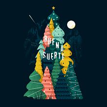 Buena suerte 2019 Ein Projekt aus dem Bereich Grafikdesign, Traditionelle Illustration, T und pografie von David Sierra Martínez - 27.04.2020