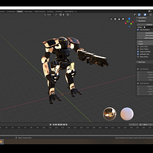 Robot Model 3d Blender. 3D, and 3D Animation project by Antar Chiboub - 04.28.2020