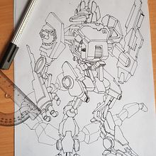 Wolf Robot Concept Art. Concept Art project by Antar Chiboub - 04.28.2020