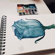 Blue rose. Un progetto di Pittura ad acquerello di Áquila Faré - 28.04.2020