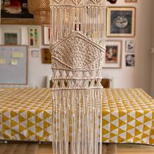 Mi Proyecto del curso: mis primeros tapices . Macramé project by Esther Zaragoza - 05.07.2020