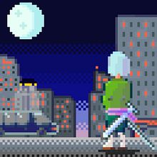 Ella esperando en la noche de la ciudad . Un progetto di Animazione 2D di Nabil Koukab Sánchez - 28.04.2020