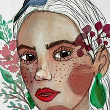 Mi Proyecto del curso: Retrato ilustrado en acuarela.  project by Vanina Alejandra Ghisolfo - 04.28.2020