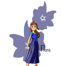 Flora. Character Design, Traditional illustration, and Digital Illustration project by David Agüero Juarez - 04.28.2020
