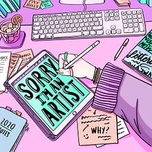 I don't work for free - Illustration project. H, Lettering, Traditional illustration, Digital Illustration, Lettering, and Digital Lettering project by Lucía Gómez Alcaide - 04.29.2020
