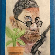 Leon the professional. Un progetto di Illustrazione tradizionale e Pittura ad acquerello di Lucas López - 29.04.2020