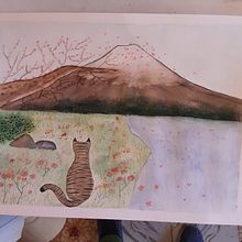 Mi Proyecto del curso: Ilustración en acuarela con influencia japonesa. Un proyecto de Dibujo artístico de julieta.abigail2012 - 30.04.2020