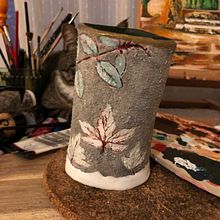 Air dry clay.It’s also cooked 2h in the oven 130c* .It’s modeled as freely as possible without any straight lines or something.I like it a little different:)).It’s been done with enjoyment and love:). Ceramics project by Daniela Budica - 04.30.2020