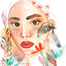 Mi Proyecto del curso: Retrato ilustrado en acuarela. Un projet de Dessin artistique de Salomé Tello - 30.04.2020